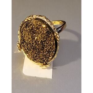 18k BC Bronze Druzy Ring 7.5 Indonesia